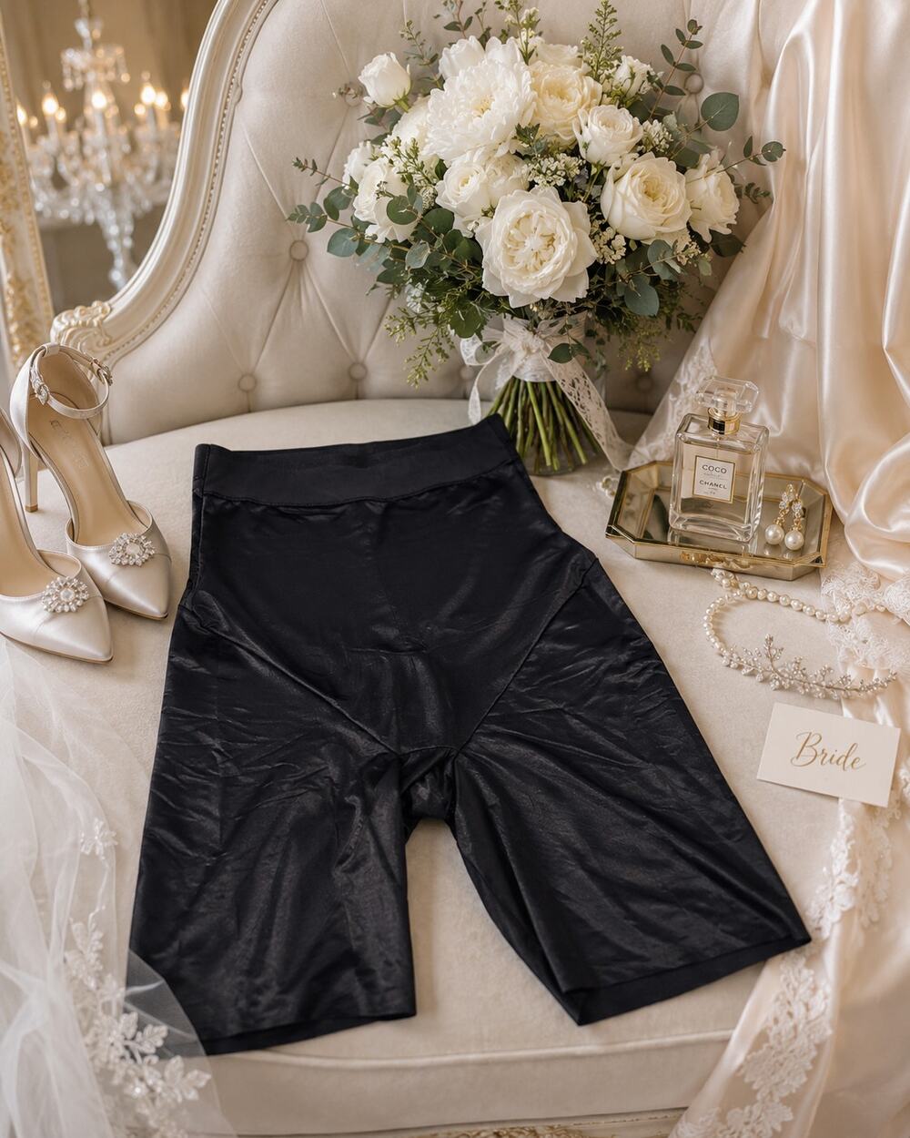 Maidenform High Waist Shapewear Shorts Black Firm Control Seamless Large